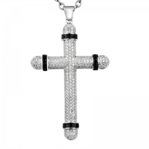 Two Tones Plated Cross Pendant
